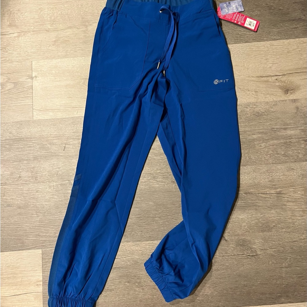 White Cross Joggers Scrub Pants